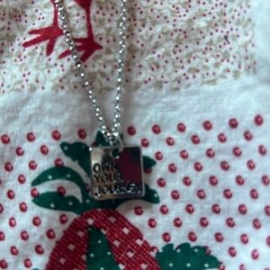 Own your journey necklace and dangling earrings